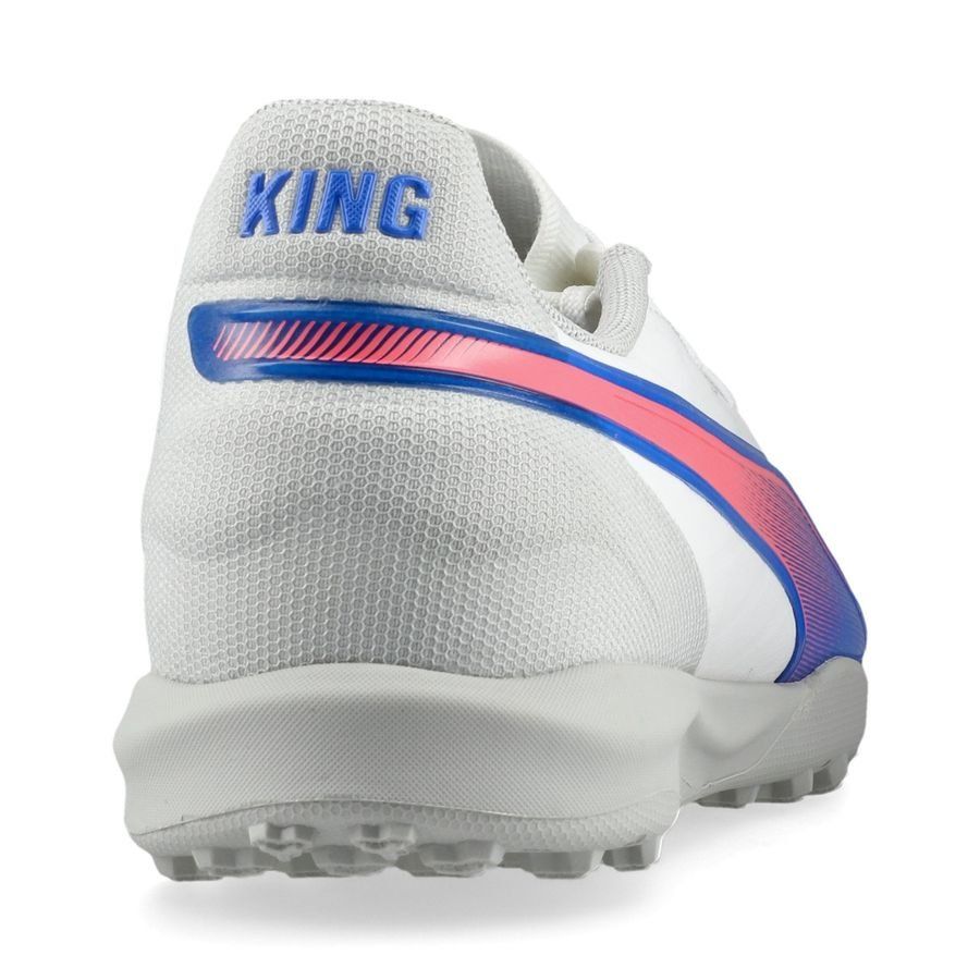 PUMA King Match TT Formula - Blanc/Bleu/Flat Light Gray Enfant