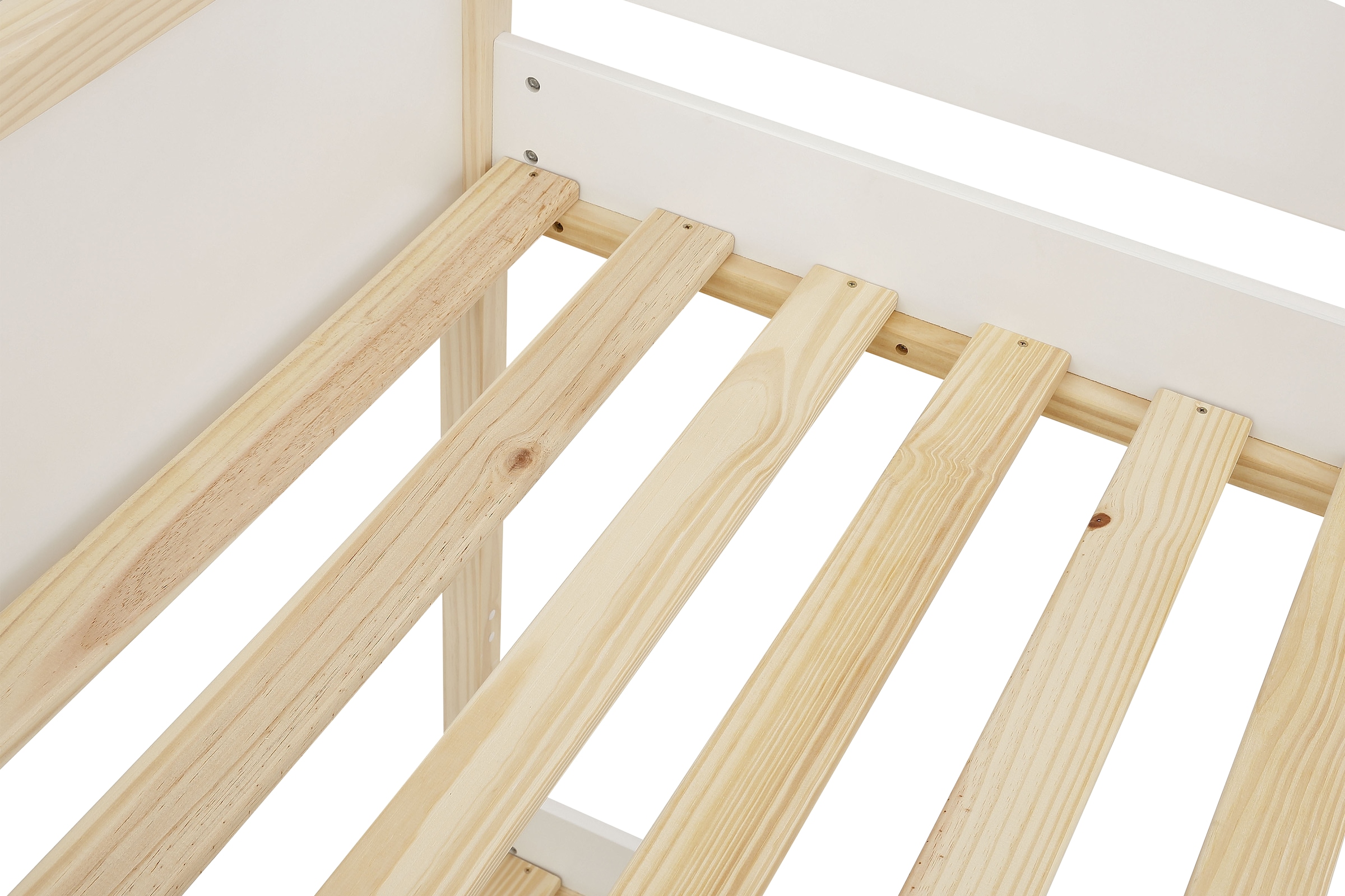 Lüttenhütt Hochbett »Janne« Kiefernholz, Einzelbett, inklusive Holzleiter, Liegefläche 90x200 cm