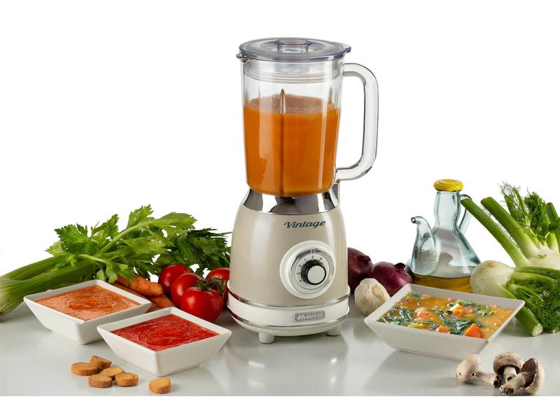 Ariete Standmixer Vintage Beige Kraftvoller Standmixer mit 1000 W Leistung