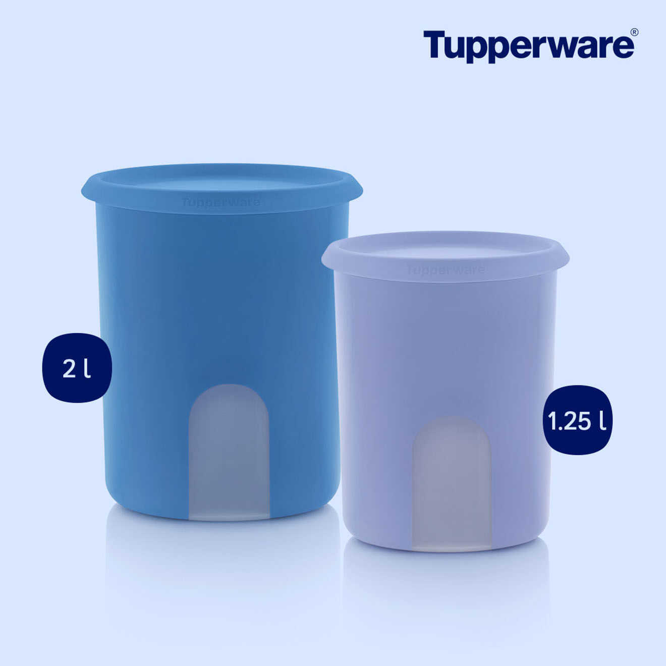Tupperware Boite de conservation avec couvercle Window bleue - 2L