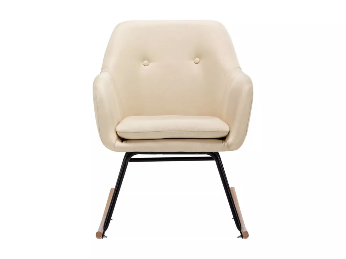 Chaise à bascule Crème Tissu