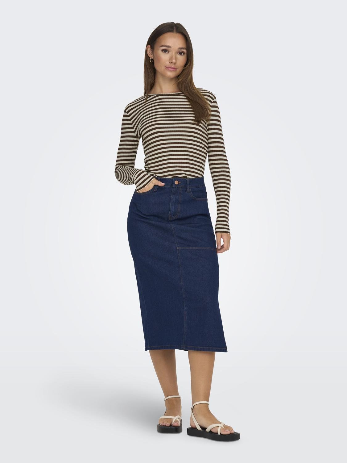JDYFRANSISKA Top Whitecap Gray