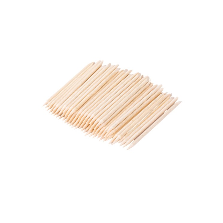 Oranje houten stokjes 5 cm lang, 100 stuks