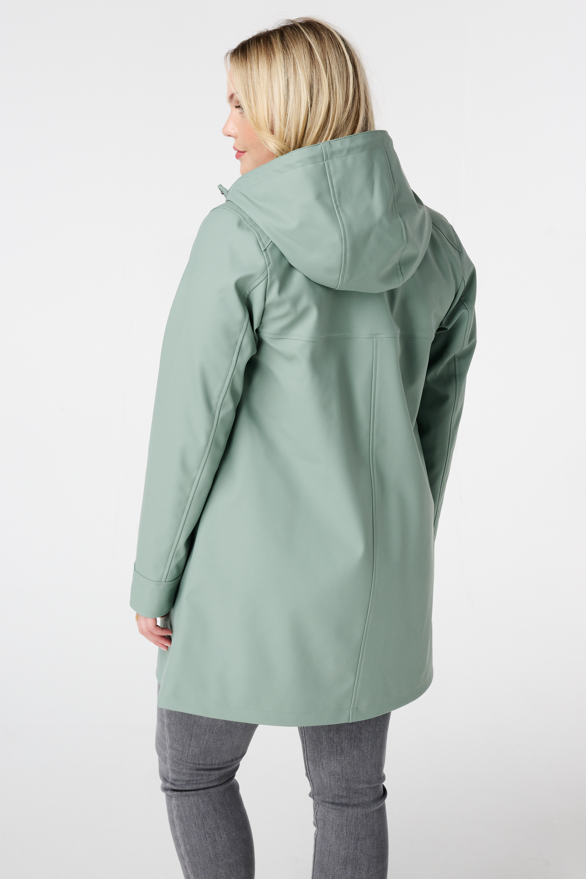 Regenjas met capuchon Licht mint