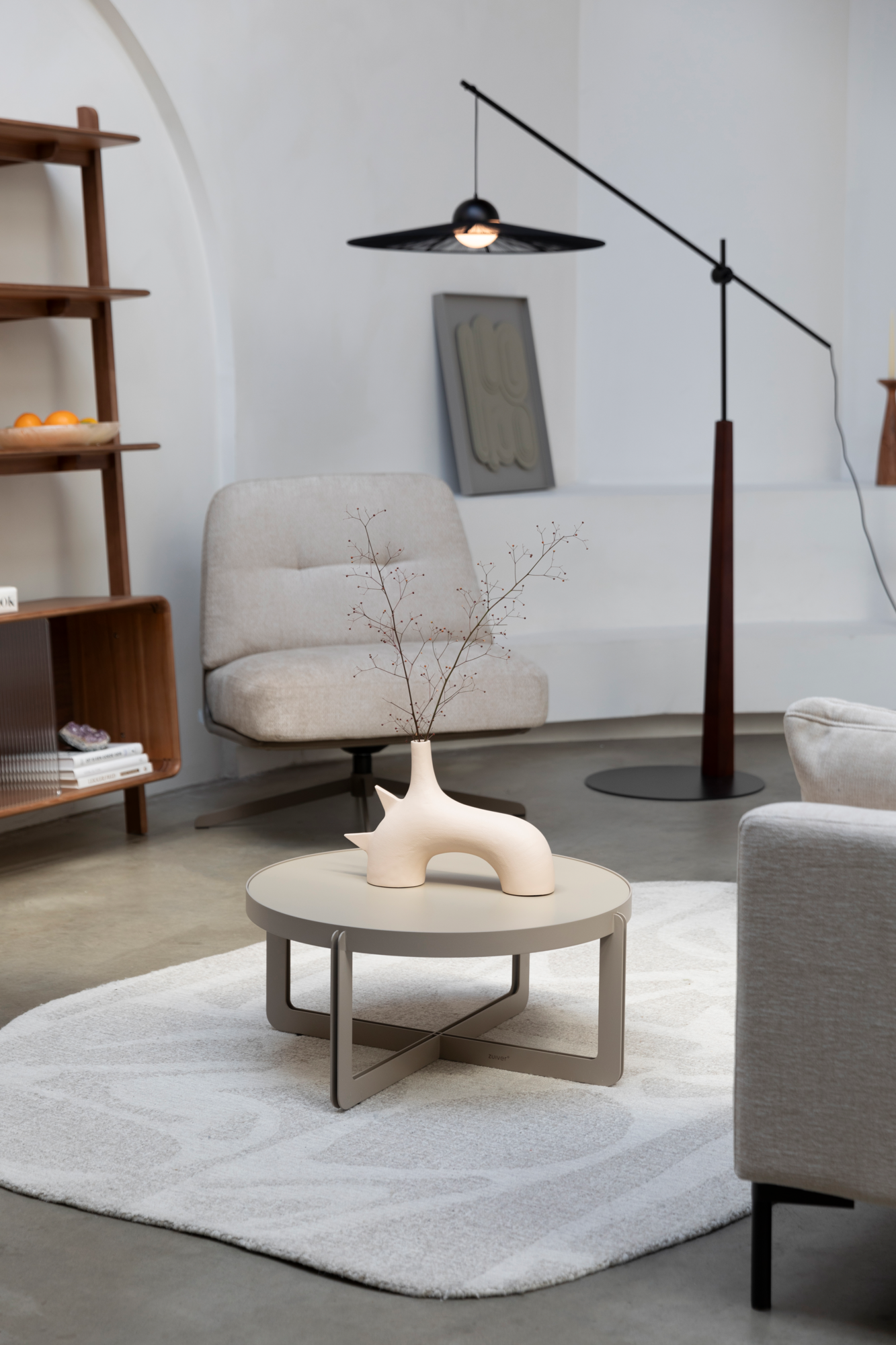 Salontafel Centre rond beige