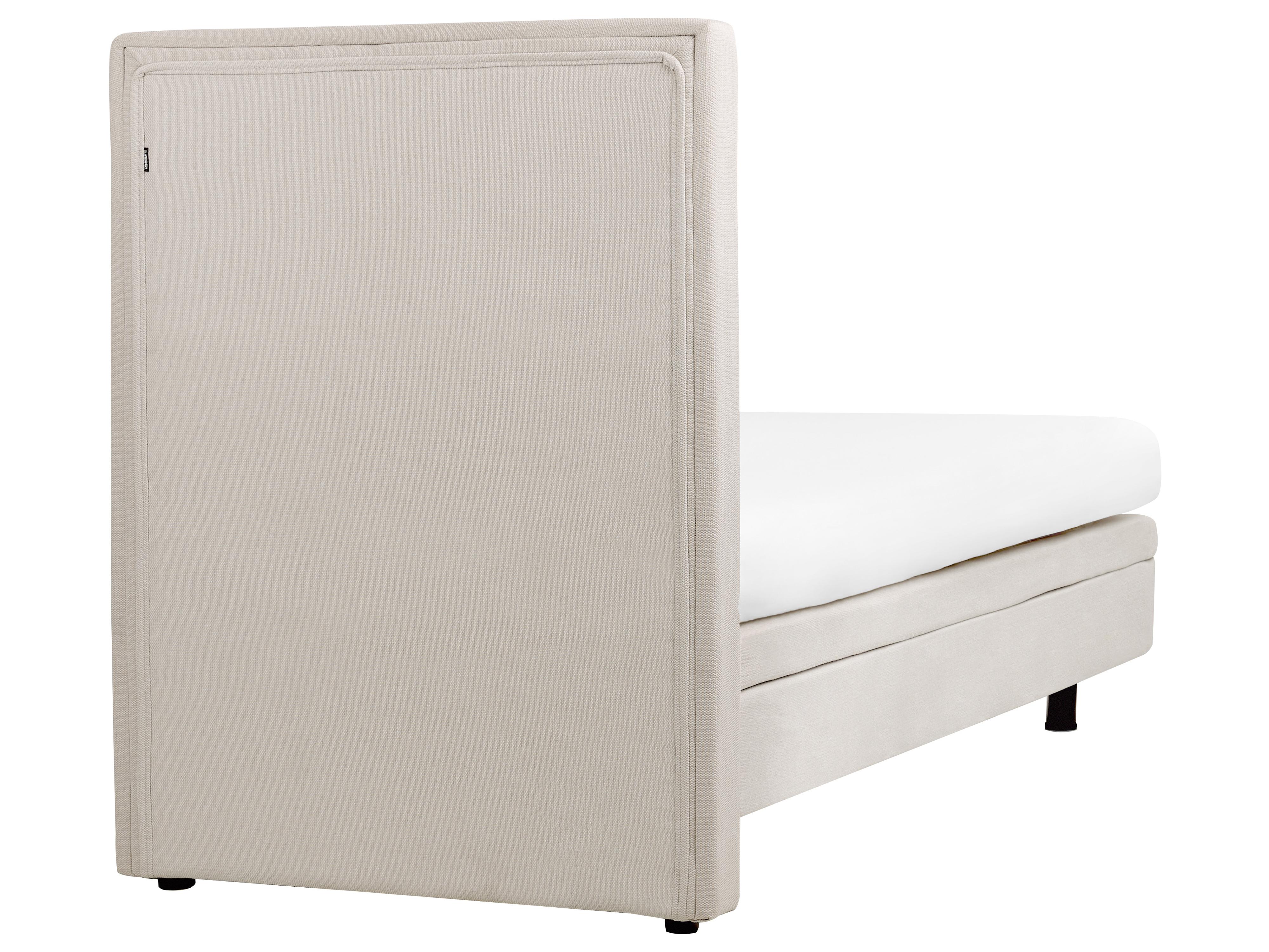 Verstelbaar bed Stof CASTELLAN 90 x 200 cm Lichtbeige