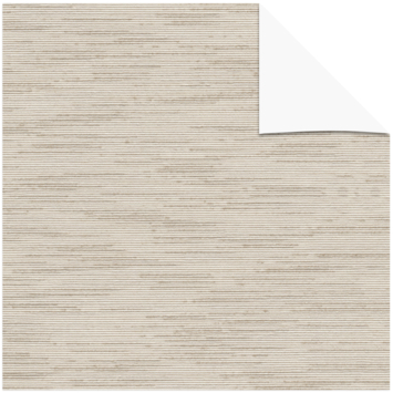 Kleurstaal KARWEI verduisterend dubbel plisségordijn wit beige structuur (28190)