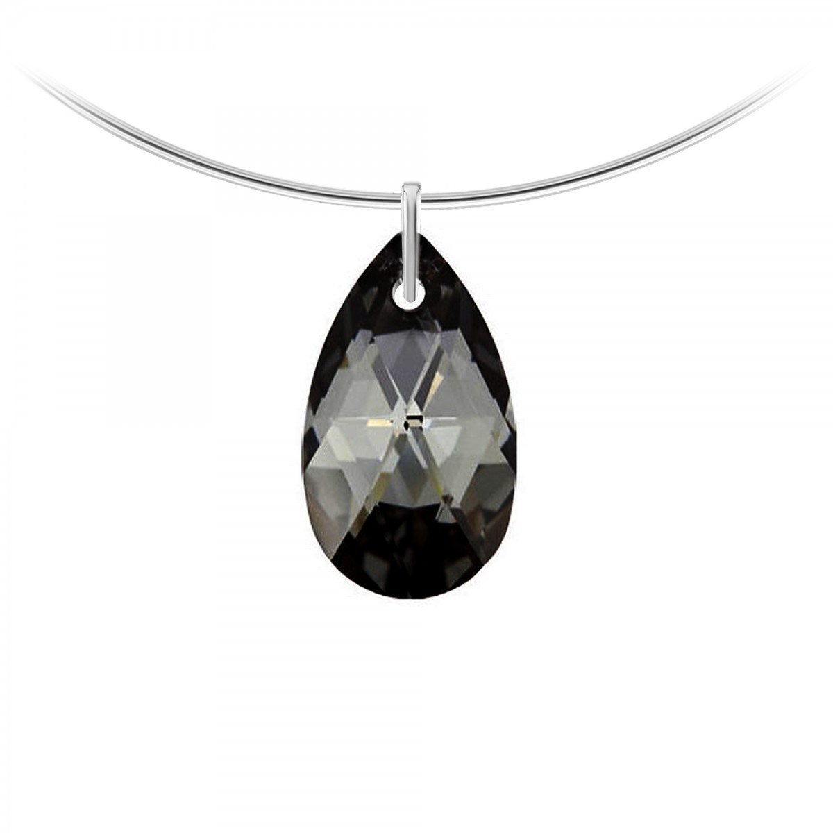 Collier ras de cou orné de Cristaux scintillants