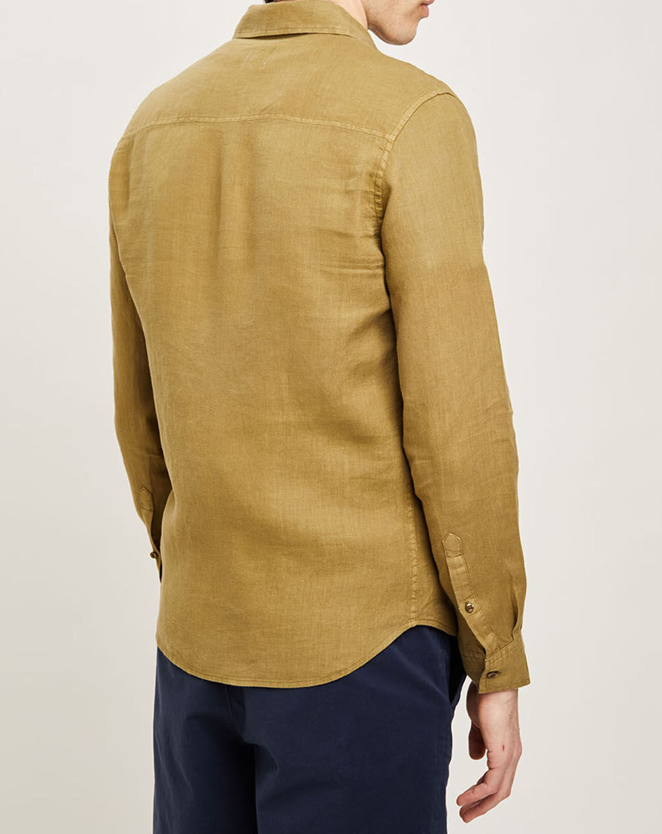 Harris Wilson Chemise slim 100% Lin Efesio militaire