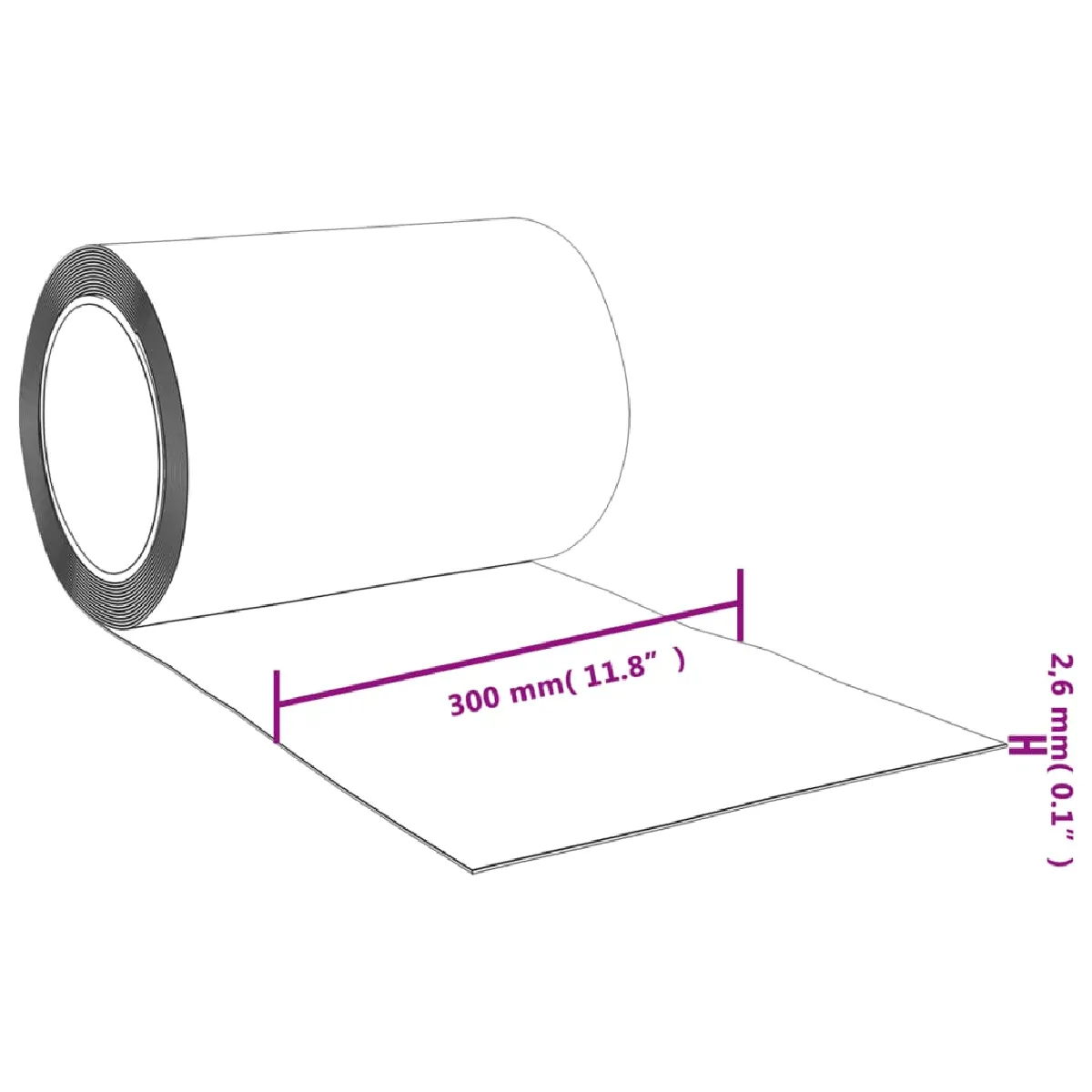 vidaXL Rideau de porte transparent PVC 10m
