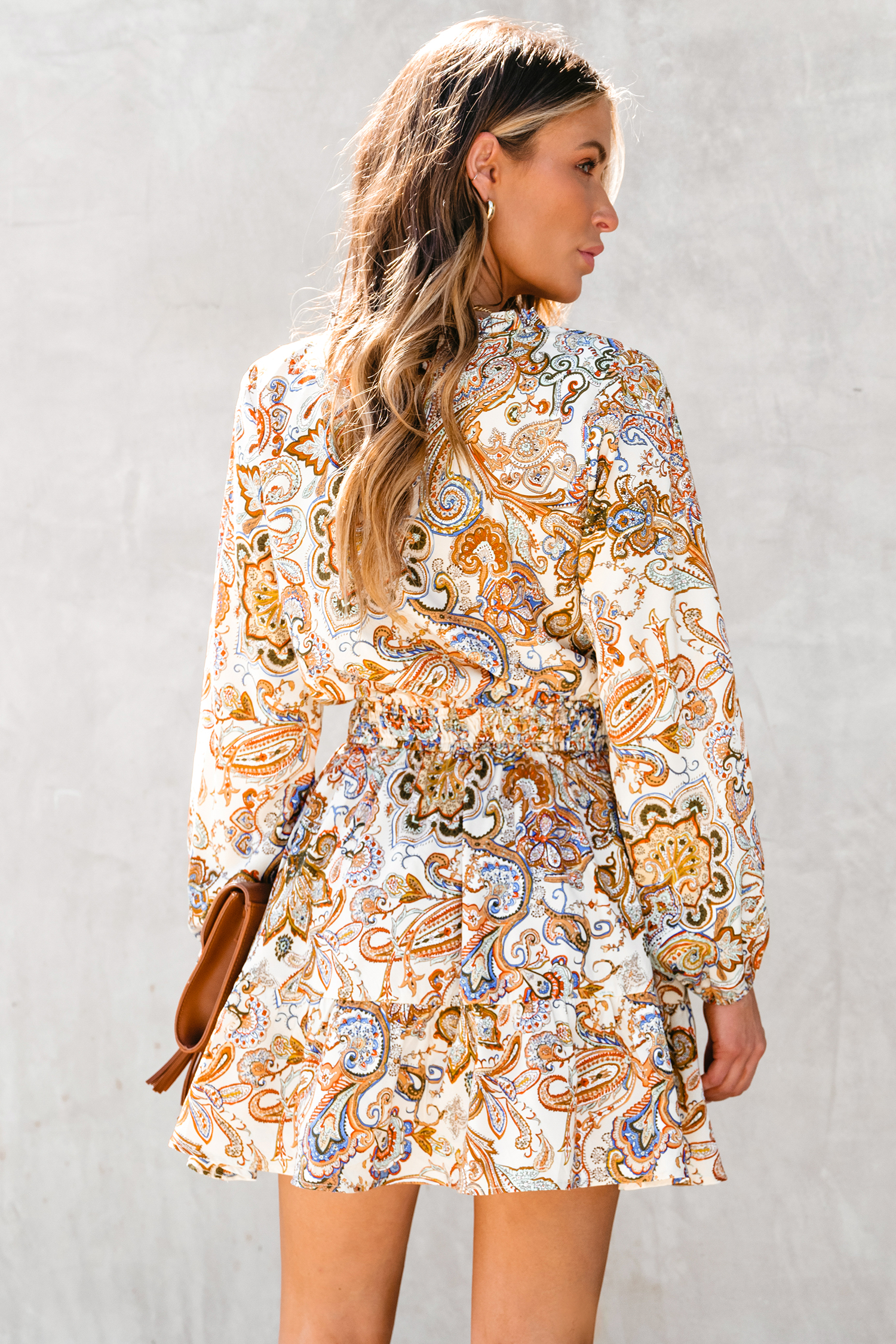 Robe trapèze à imprimé paisley