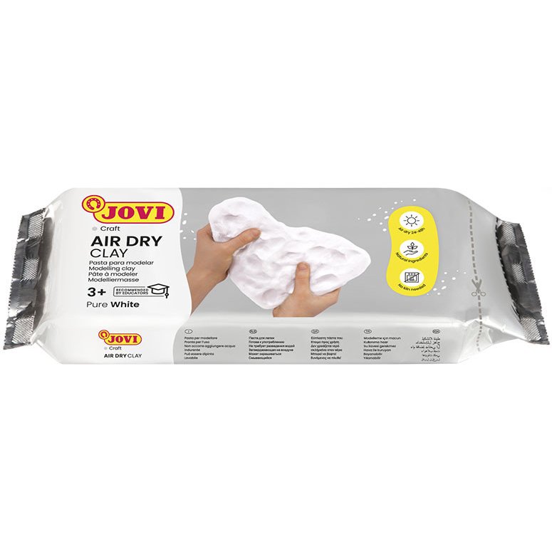Pâte à modeler jovi autodurcissante coloris blanc pain 500g