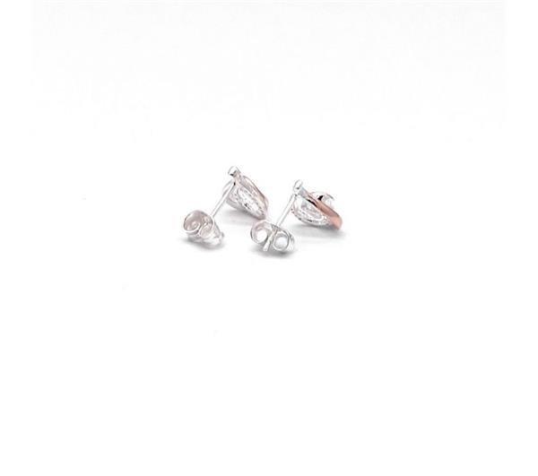 Unique And Co Ladies Unique And Co Sterling,Rose Gold,CZ Earrings