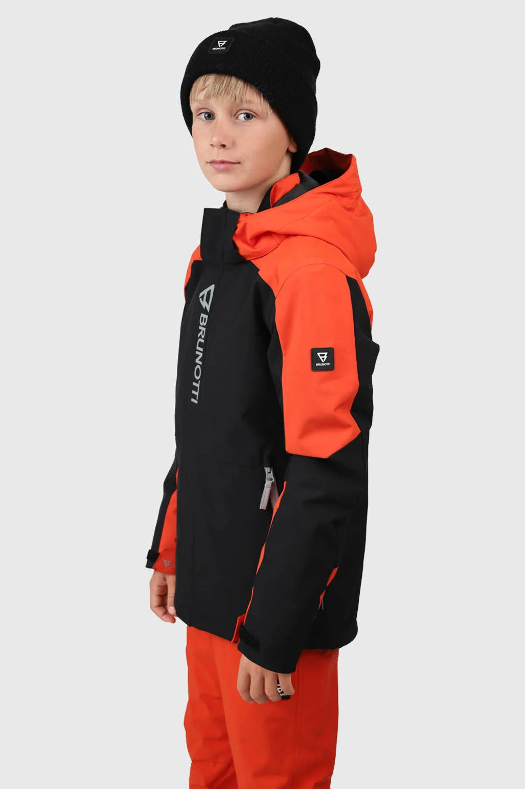Brunotti ski-jack Sheldony zwart/oranje
