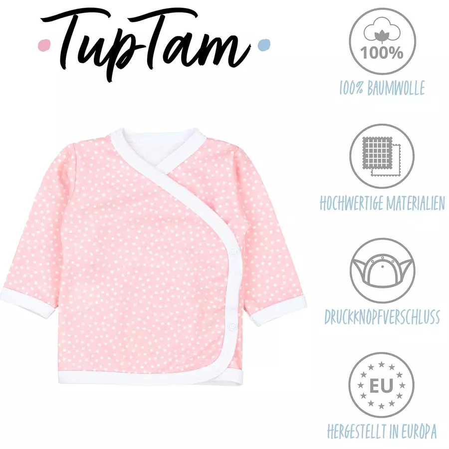 TupTam Baby Langarm Wickelshirt 5er Set rosa Modell 1