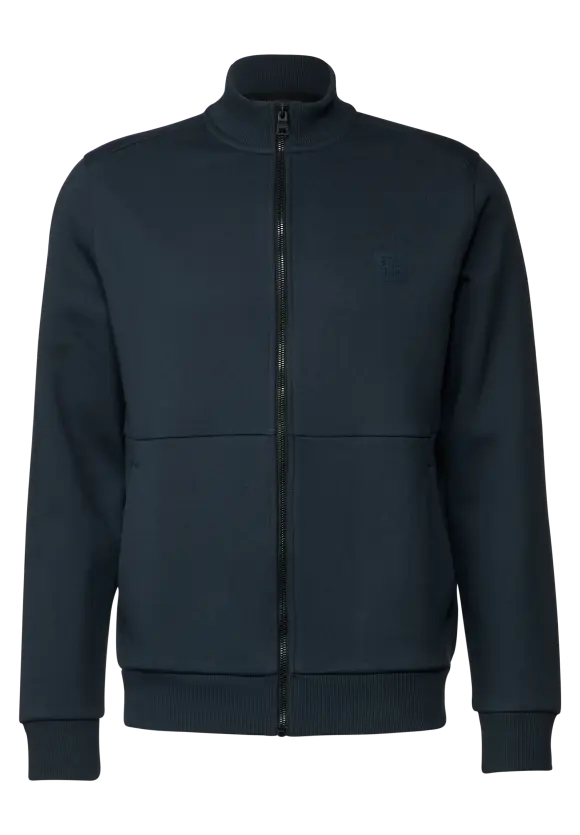 Sweatjacke mit Stehkragen - diver blue