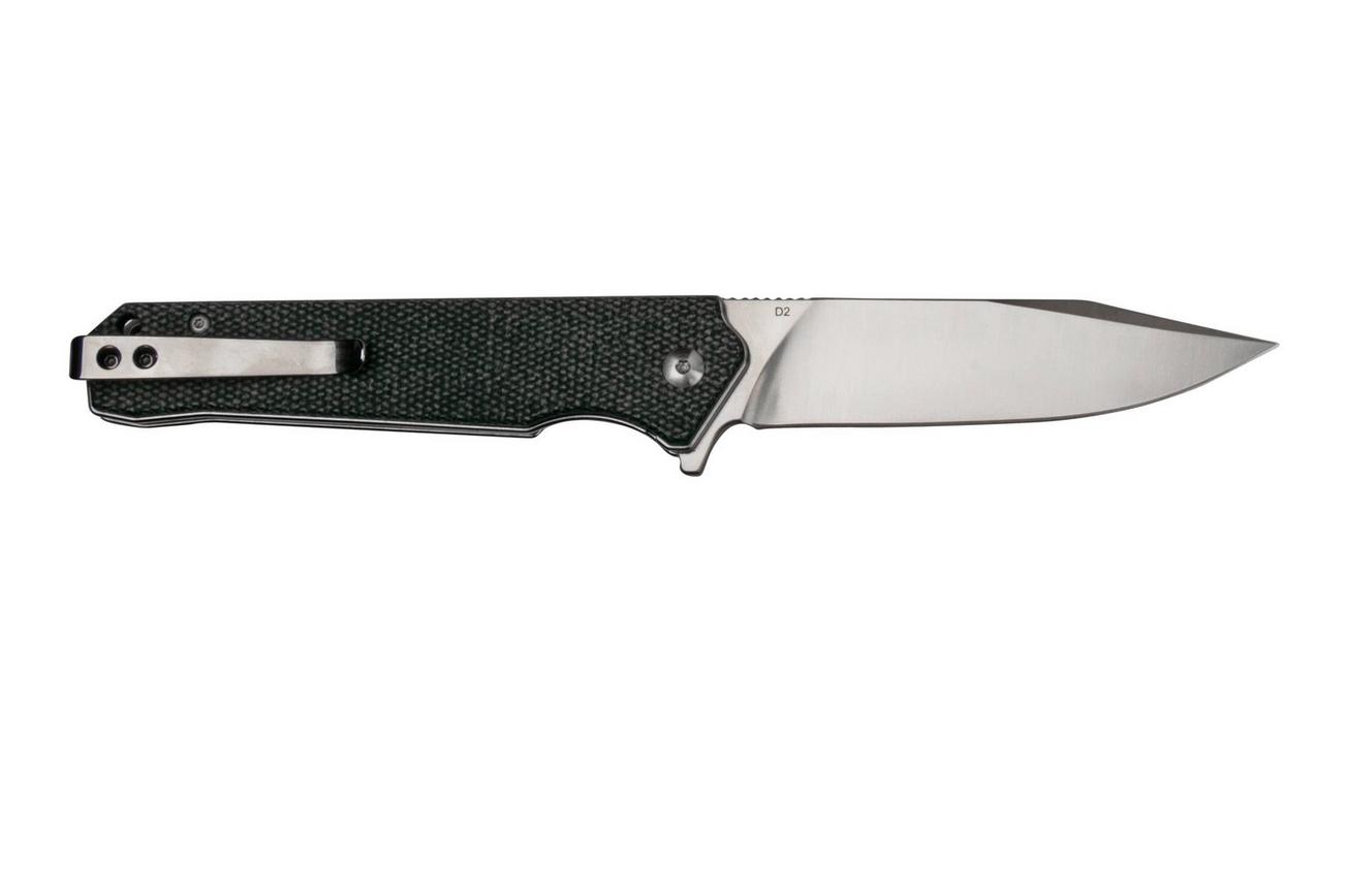 QSP Knife Mamba V2 QS111-H1 Satin, Blue Micarta zakmes