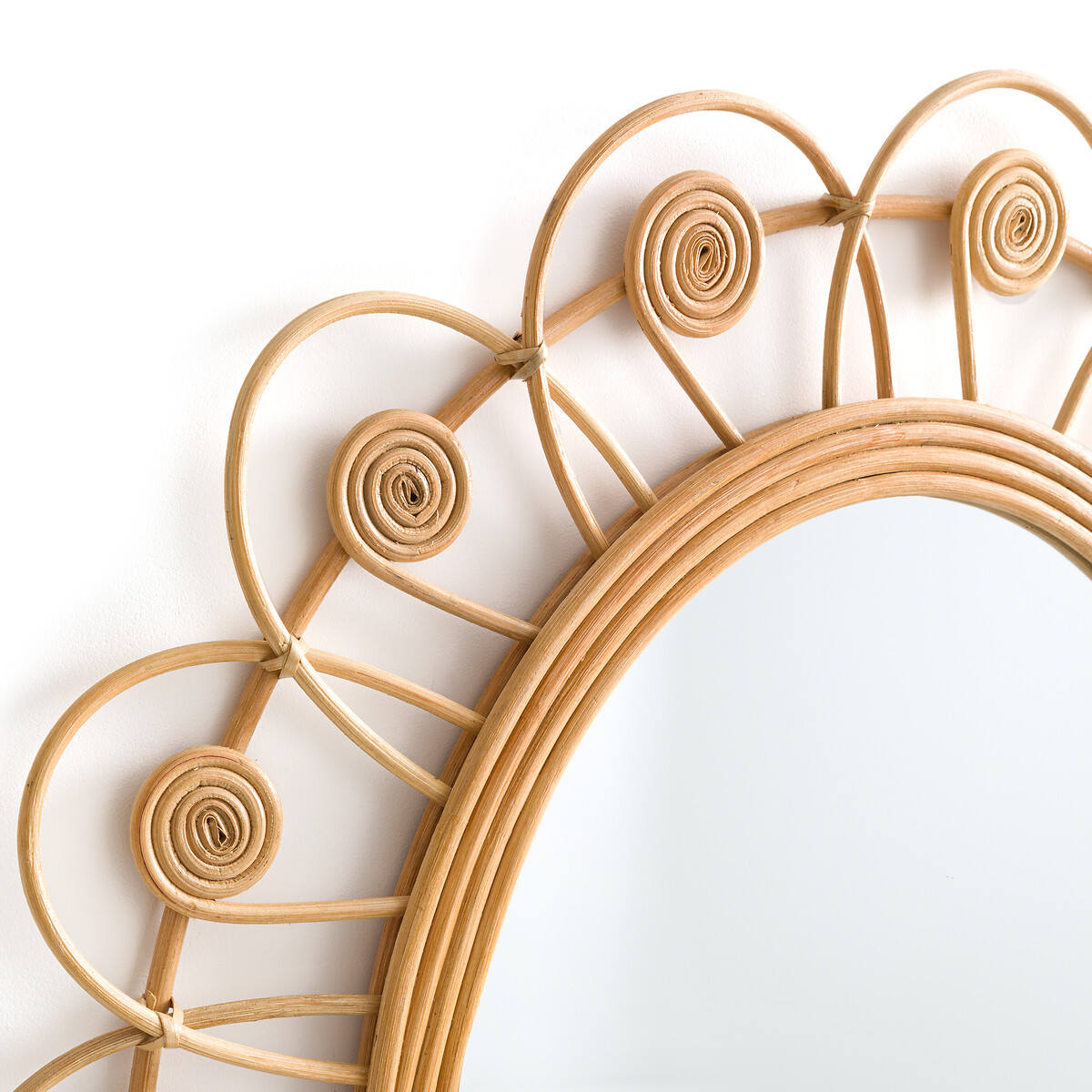 LA REDOUTE INTERIEURS<br>Espelho de vime em forma de flor Alt.93 cm, Ramza