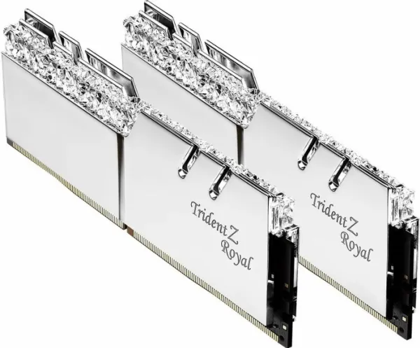 [OUTLET] - G.Skill Trident Z Royal Series - DDR4 - sæt - 16 GB: 2 x 8 GB - DIMM 288-PIN - 5333 MHz / PC4-42600 - CL22 - 1.6 V - ikke bufferet - ikke-ECC - sølv