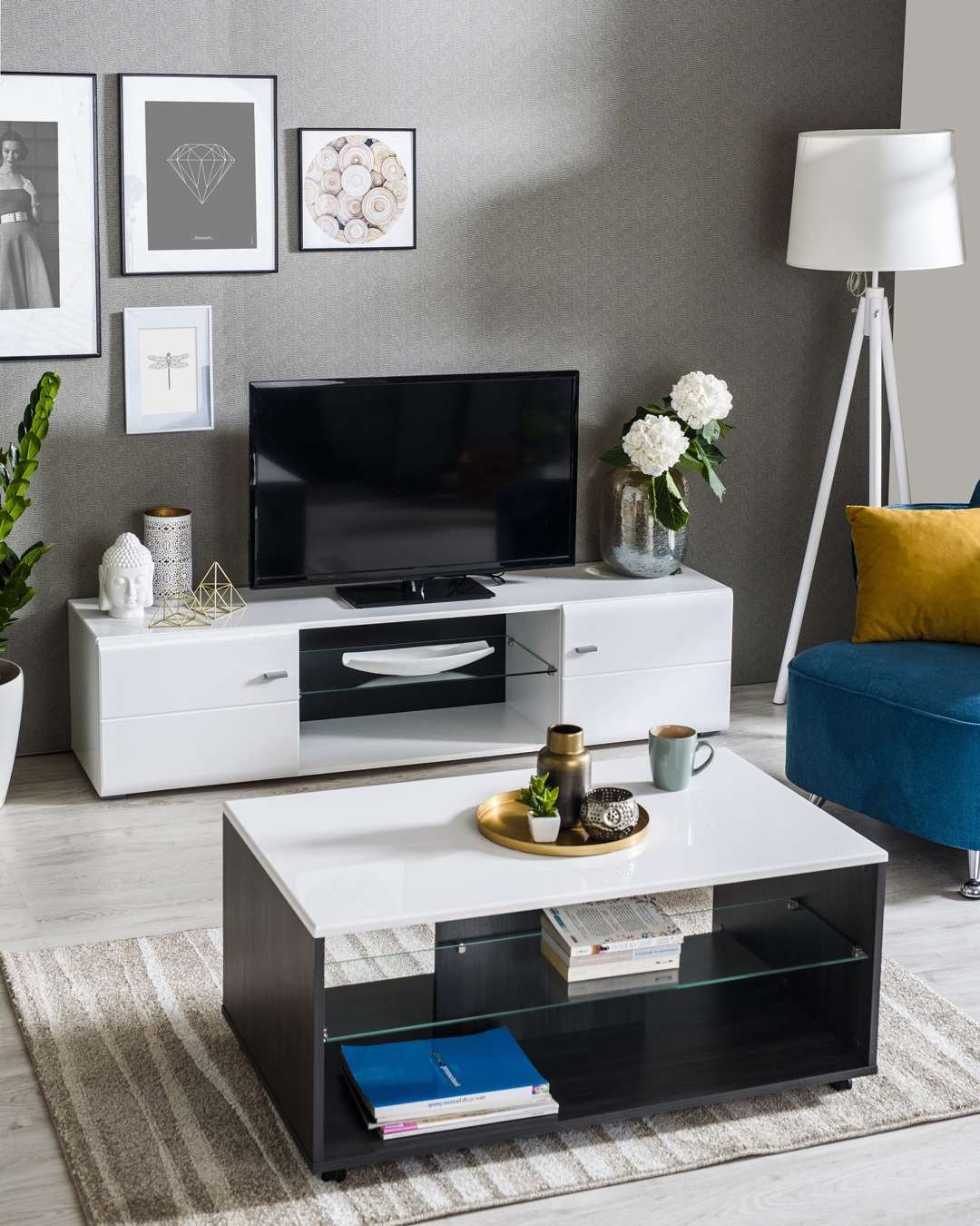 INOSIGN Lowboard »Rex TV-Kommode TV-Lowboard« Hochglanzfront, Breite 170 cm, mit und ohne LED-Beleuchtung