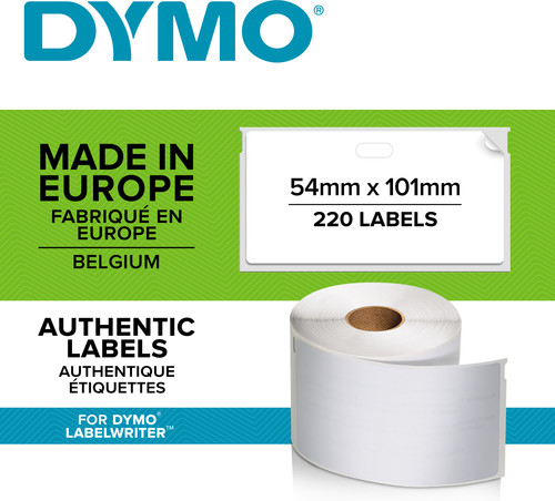 DYMO Authentieke LW Grote Verzendlabels/Naamkaarten Wit (54 x 101 mm) 1 Rol