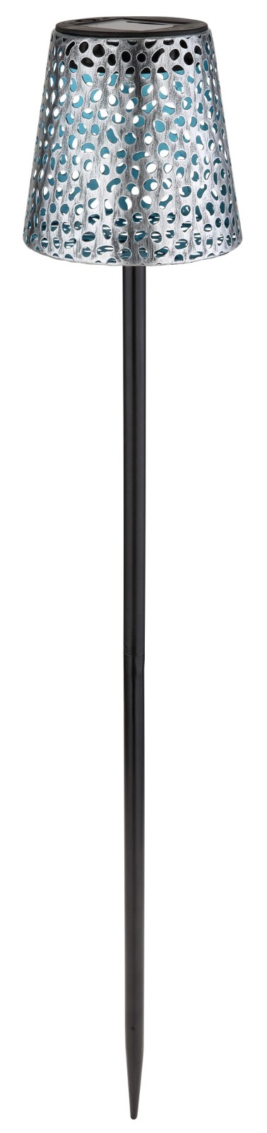 Solarleuchte - silber-schwarz - Ø 12 cm