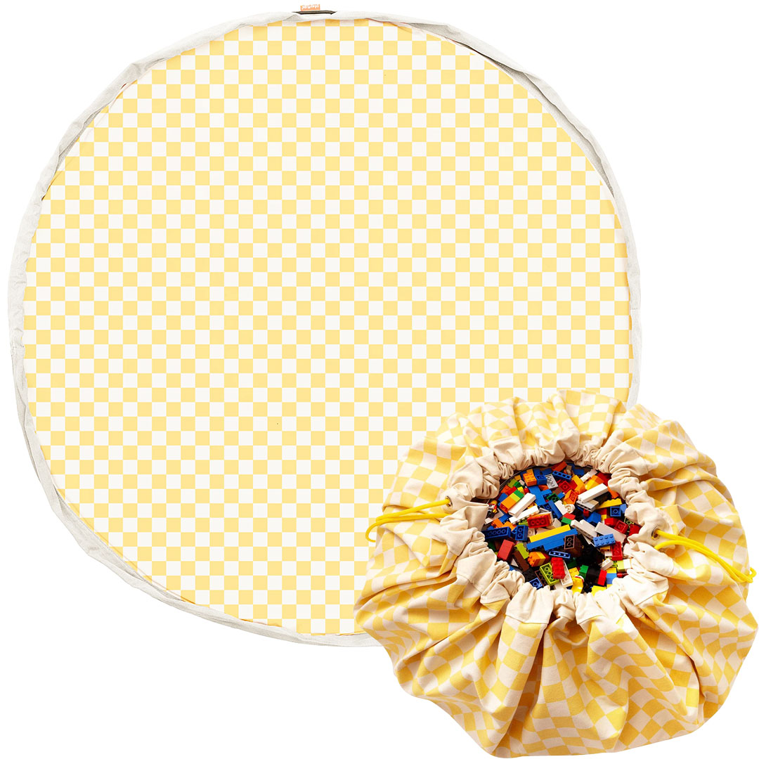 play&go speelkleed en opbergzak noomad - vichy yellow