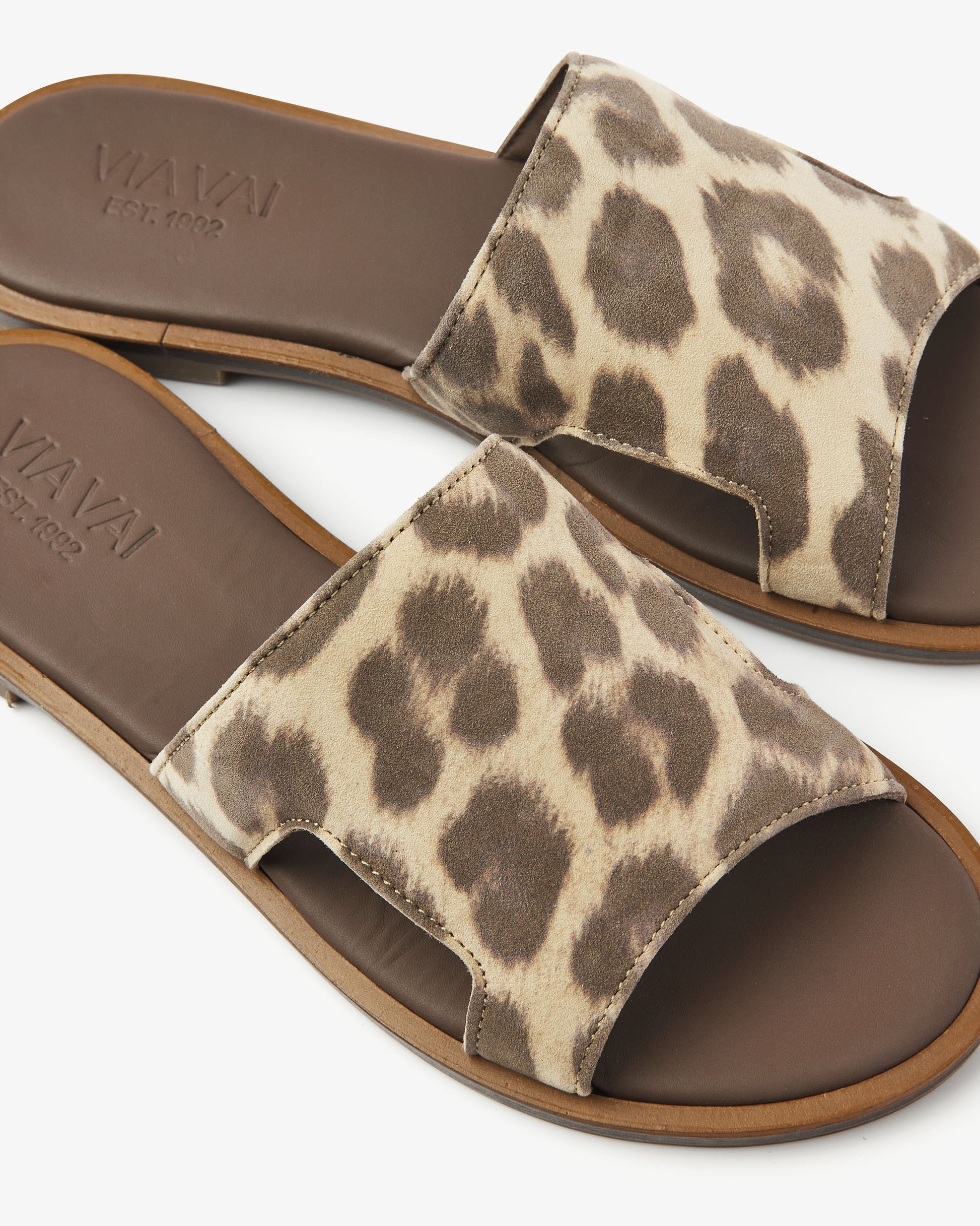 VIA VAI luipaardprint slippers Vita Nola