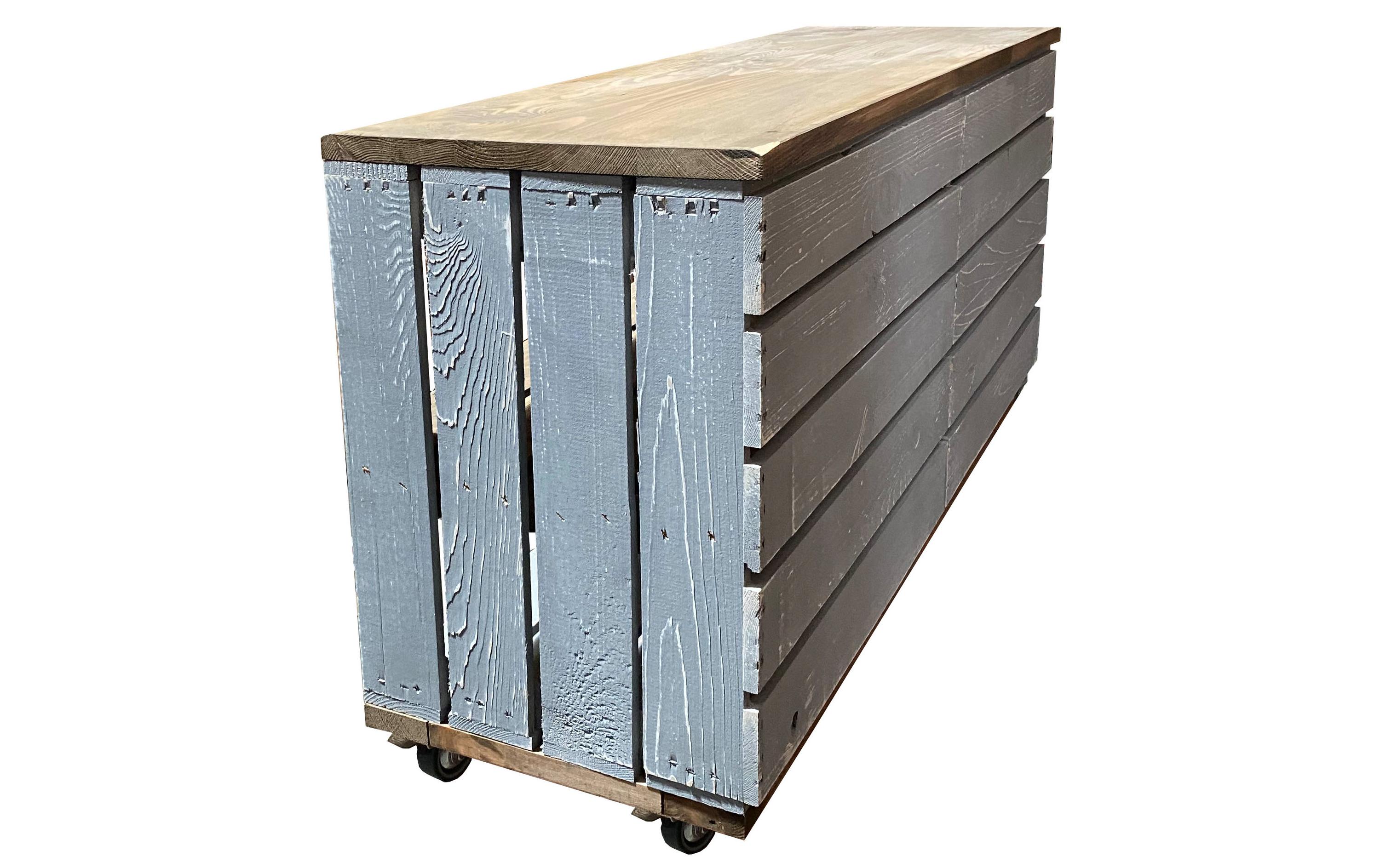 Regal auf Rollen Vintage, Grau / Braun, 100 x 50 cm<br>Vintage Regal auf Rollen