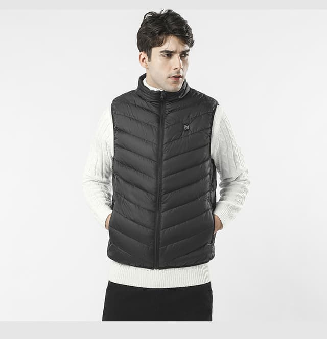 Genopladelig Opvarmet vest/varmevest Sort M