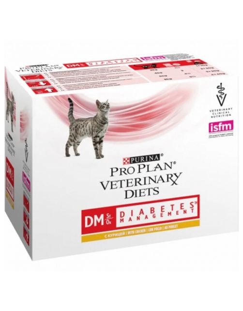 Pro Plan Veterinary Diets Feline Dm Diabetes - Kattenvoer - Kip 10x85 g