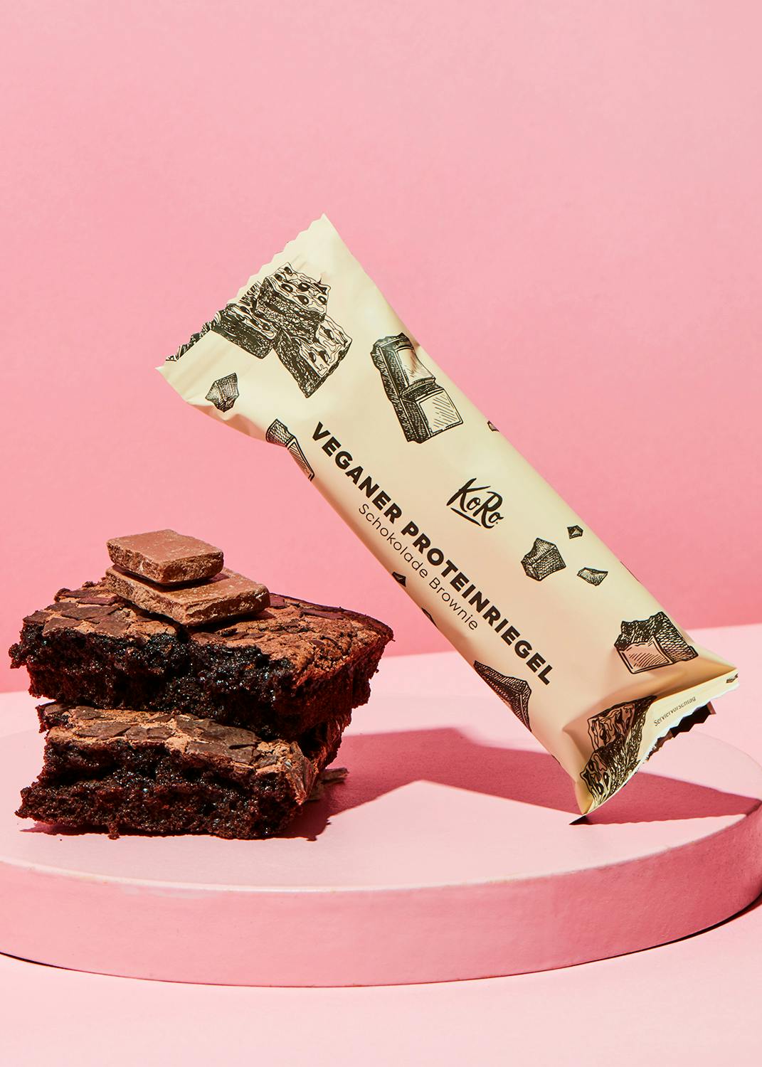 Veganer Proteinriegel Schokolade Brownie 55 g