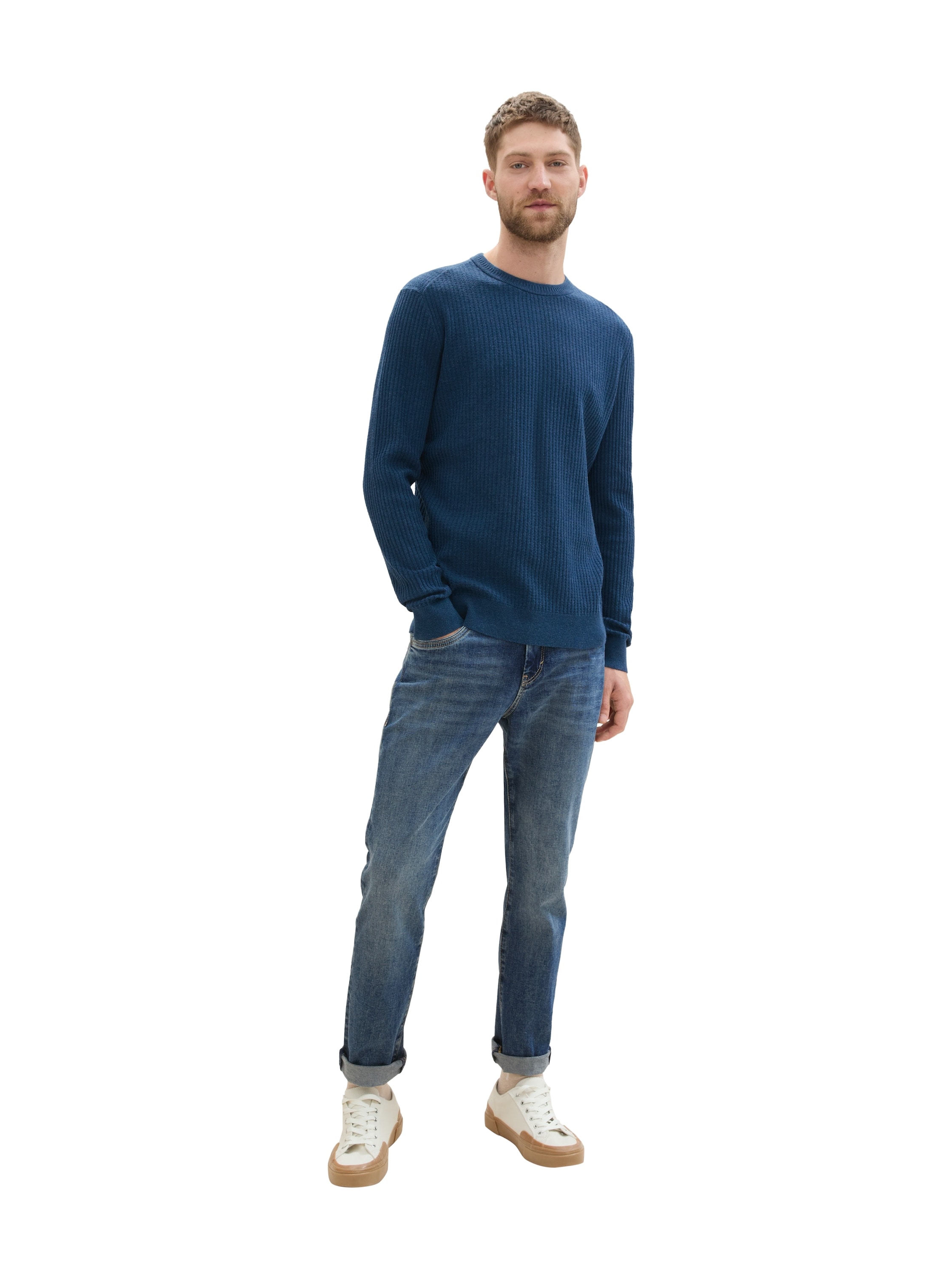 TOM TAILOR Rundhalspullover , mit Rundhalsausschnitt