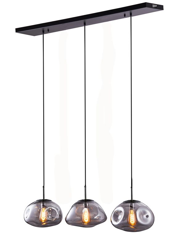 Hanglamp 3-lichts Grey Melt B120 x D20 cm
