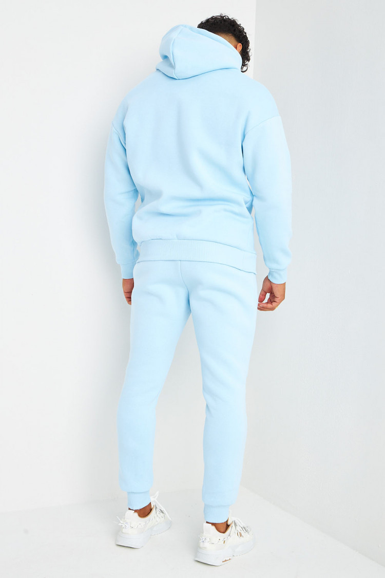 Ensemble sweat à capuche + jogging bleu clair