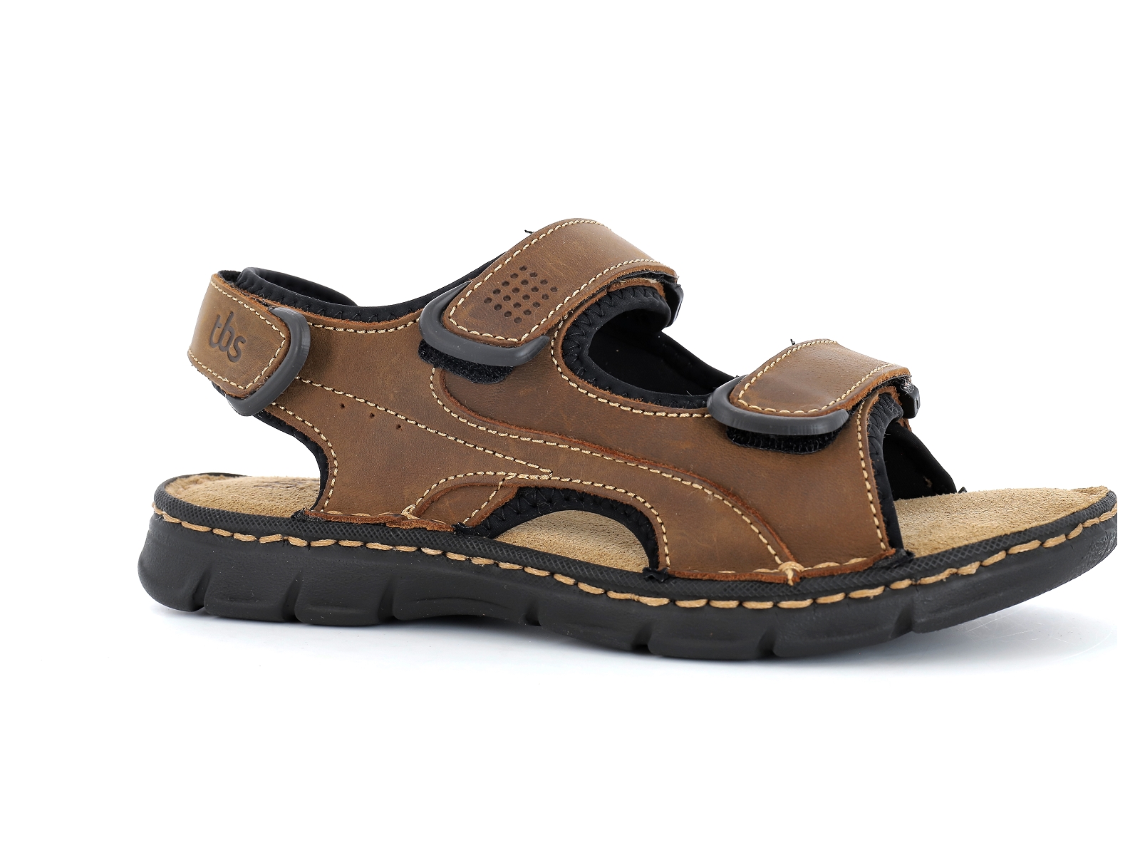 Tbs-SAYRRON Cuir Marron Foncé