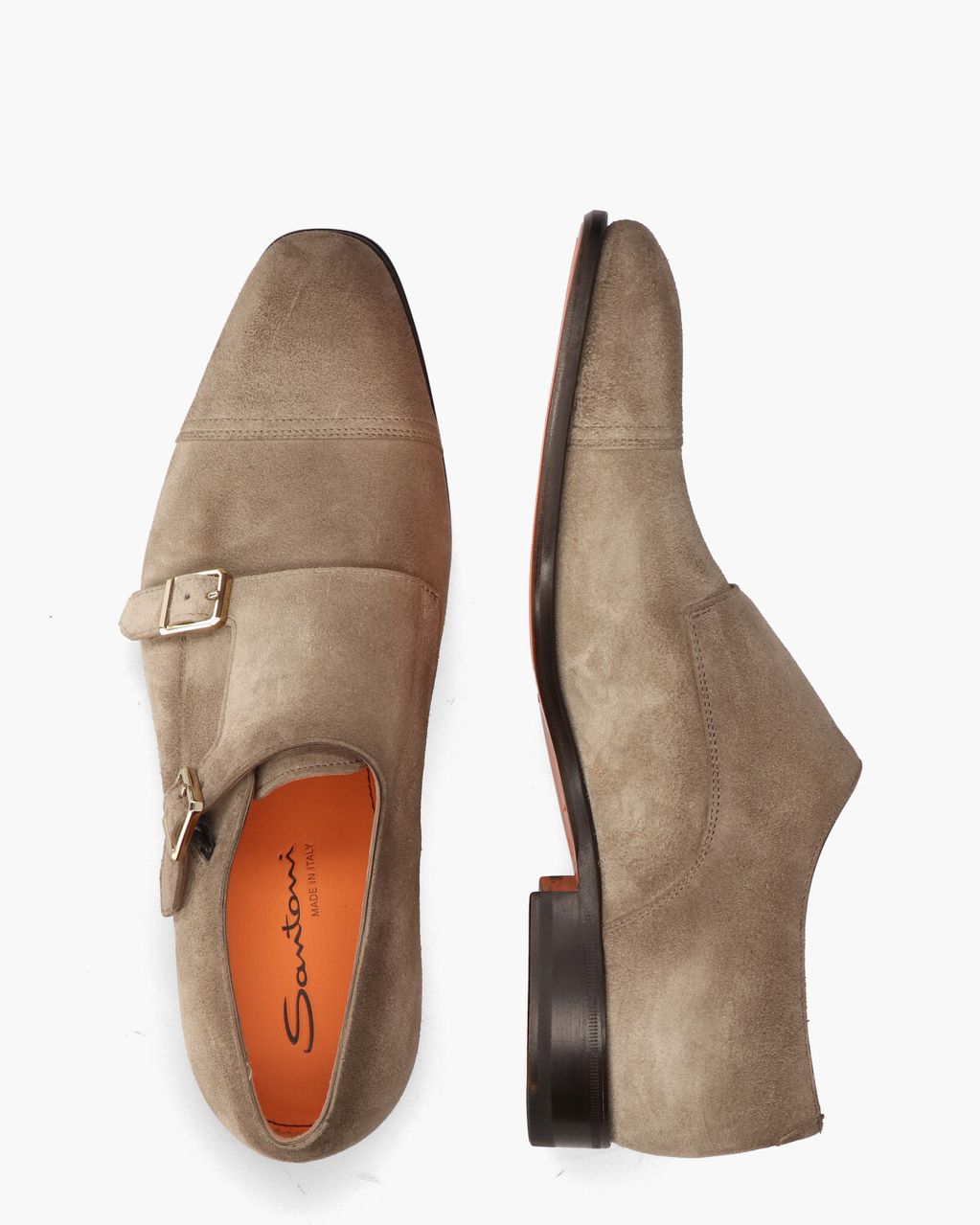 Santoni 18085 Lichtbruin Heren Gespschoenen