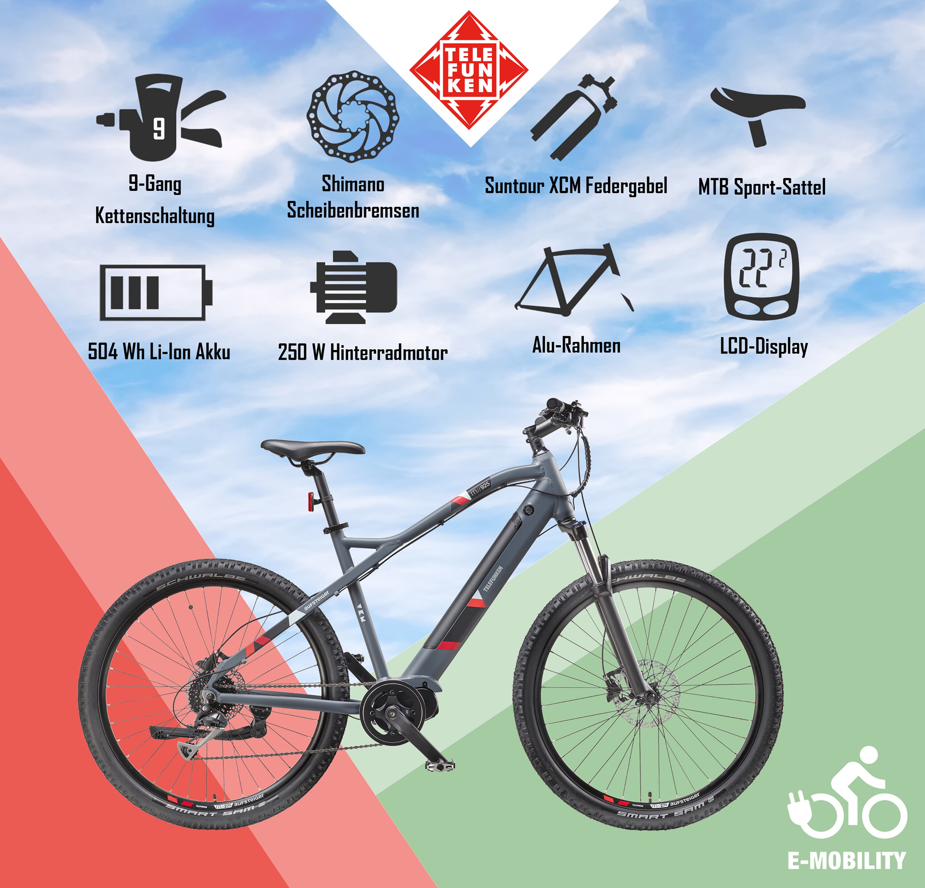 Telefunken Aufsteiger M925 Alu MTB Hardtail 27,5