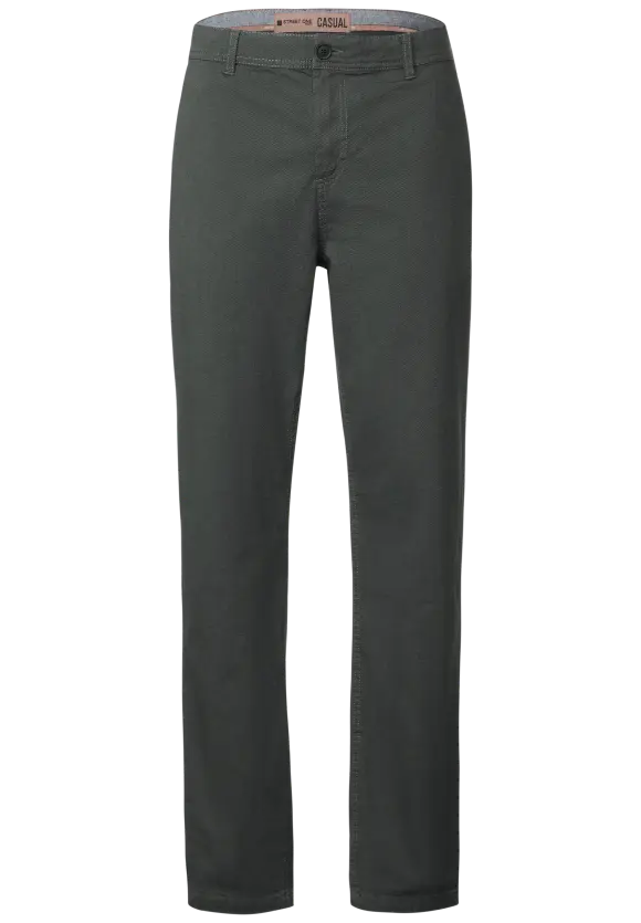 Komfortable Struktur Chino - dusty urban green