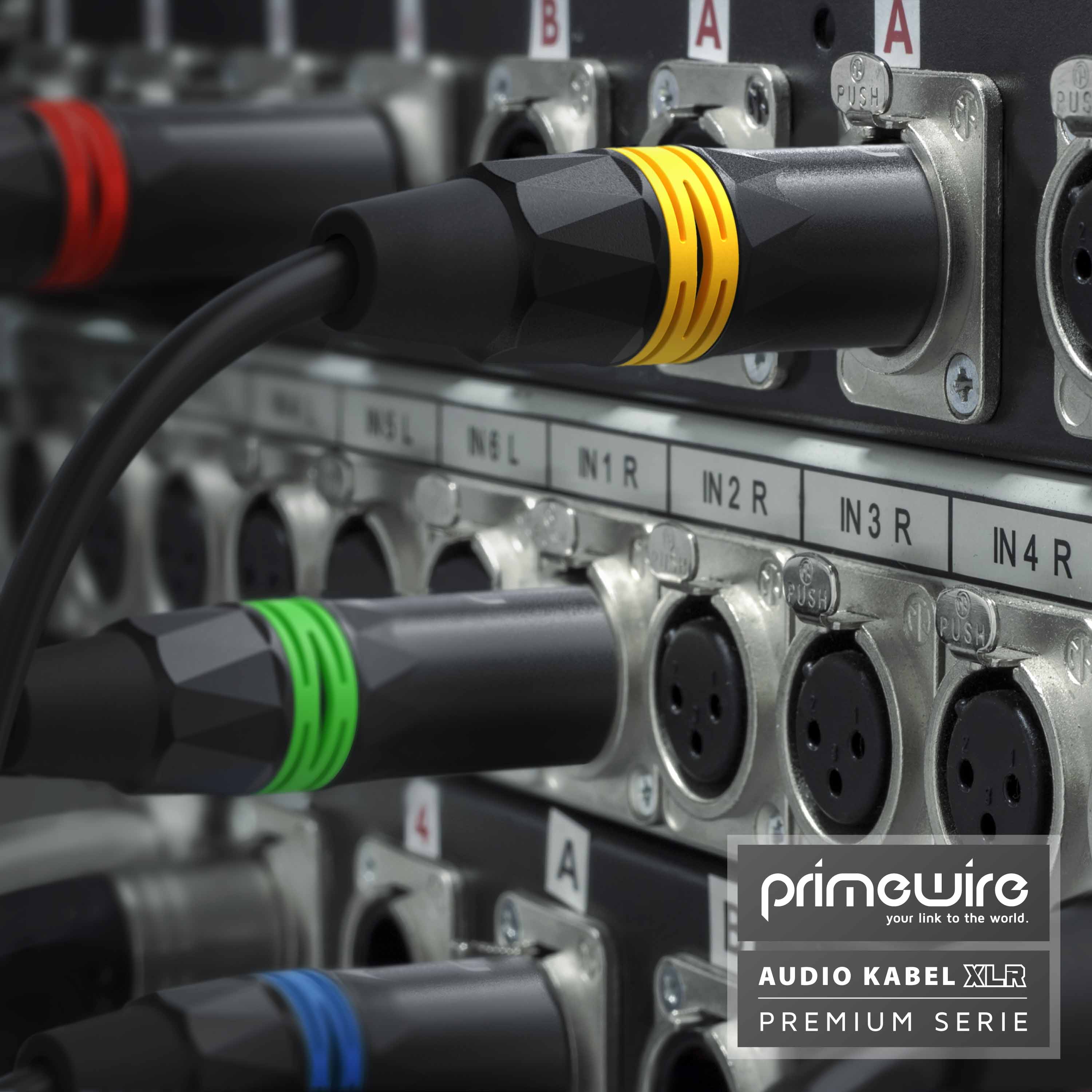 Primewire XLR Audio Kabel, XLR Stecker zu Buchse, NF-Audiokabel - 3m