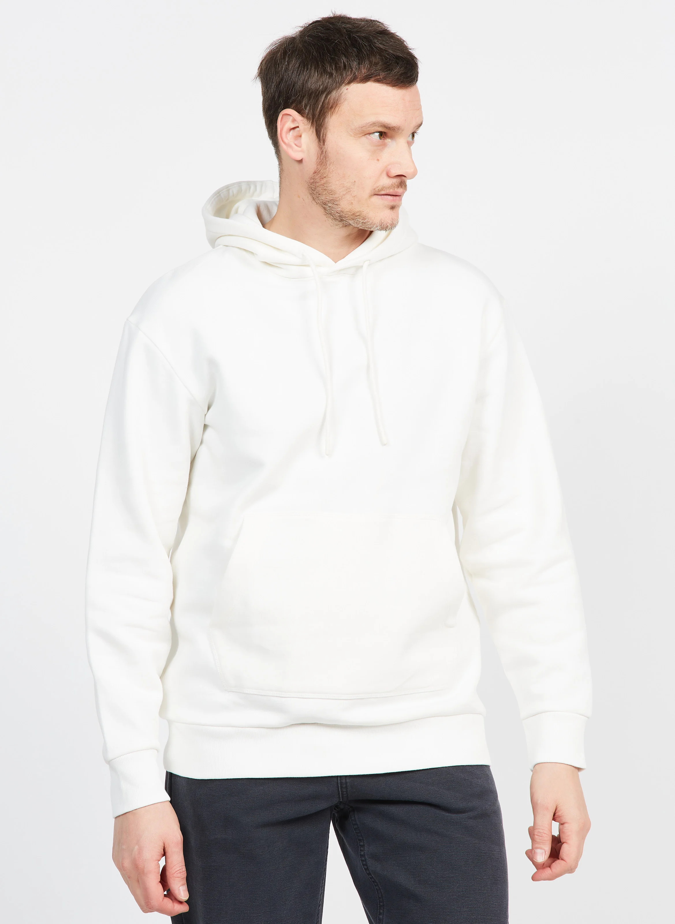 Sweat à capuche en coton| Blanc