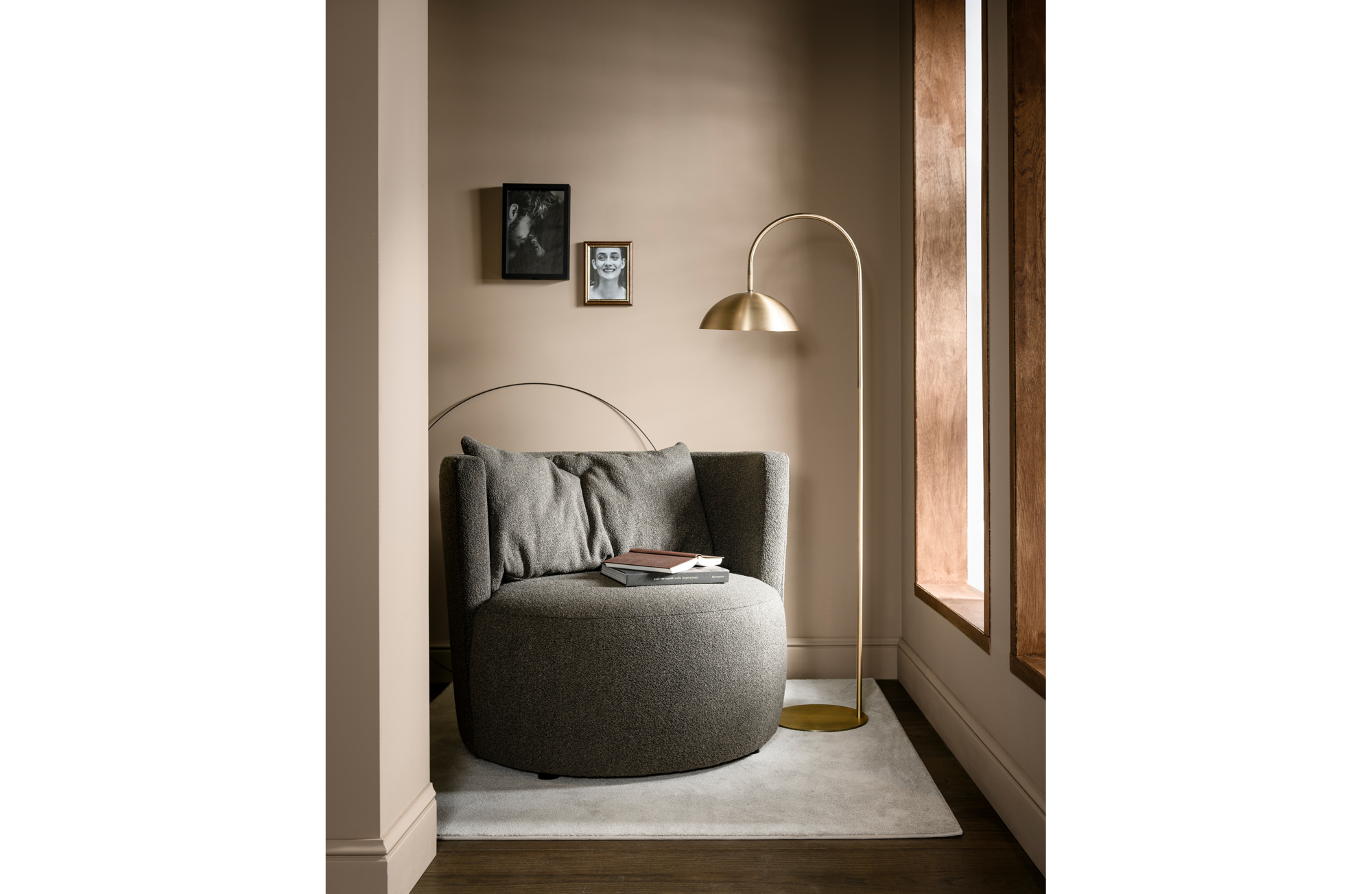vtwonen fauteuil Explore bouclé Naturel