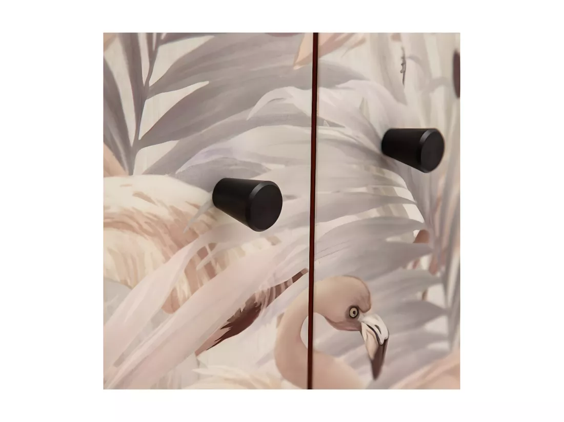 Armoire de salon 2 portes Flamands Roses/Bois - FLAMENCO