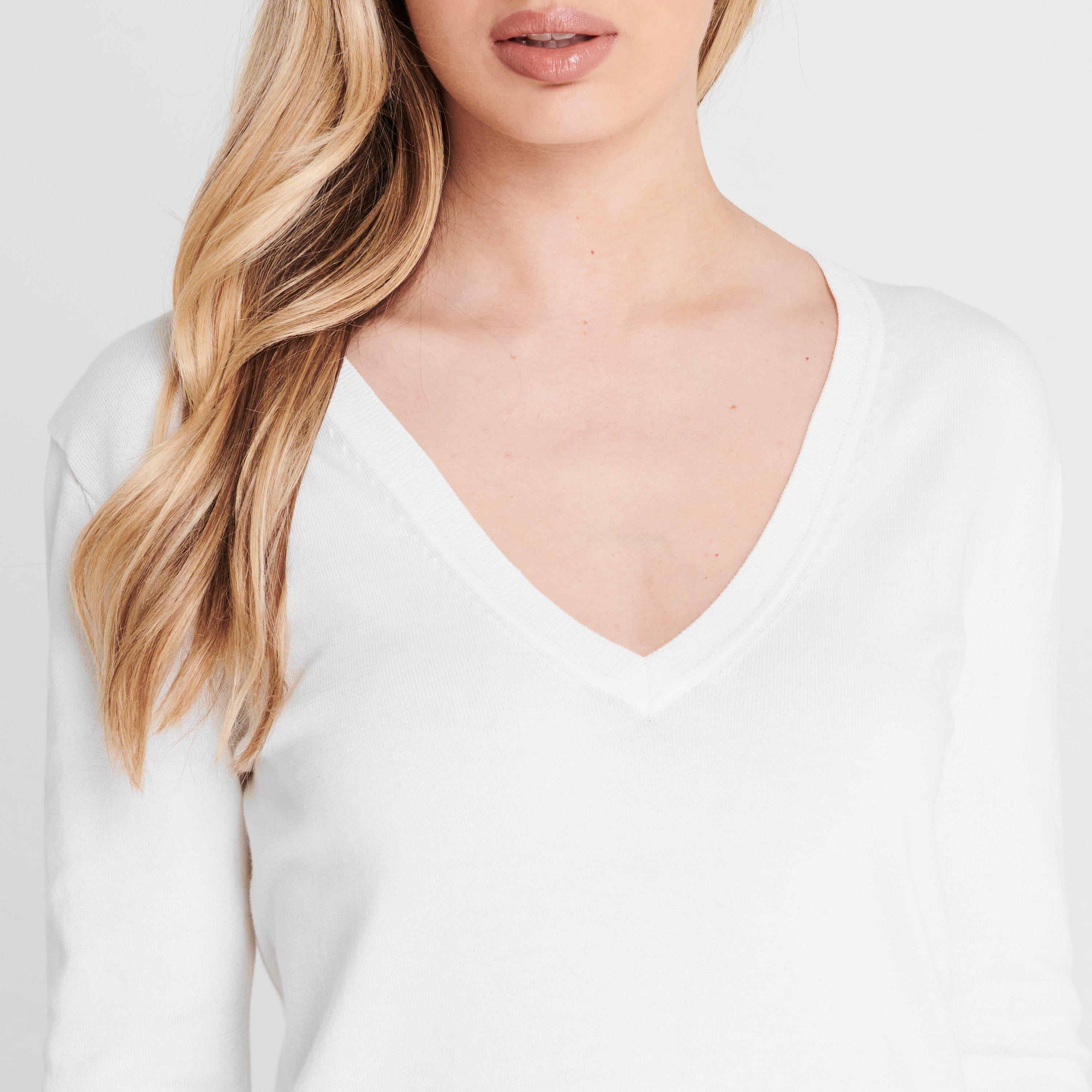 Gant V neck Cotton Knitted Sweater