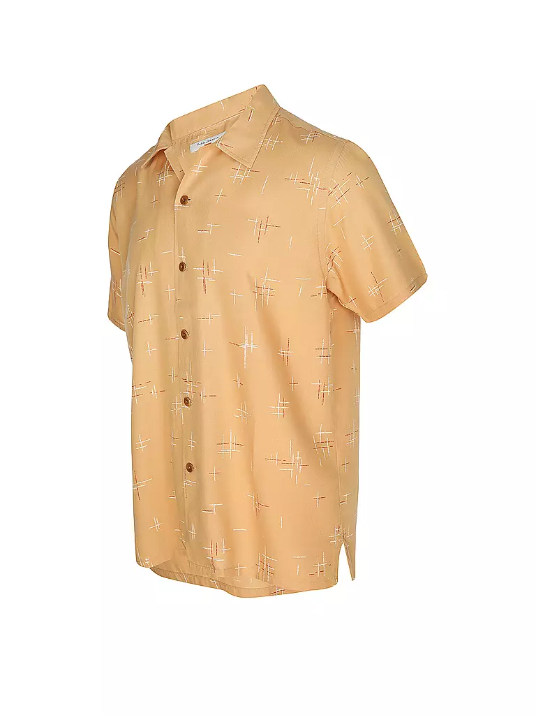 NUDIE JEANS Hemd Slim Fit ARVID 50S HAWAII orange