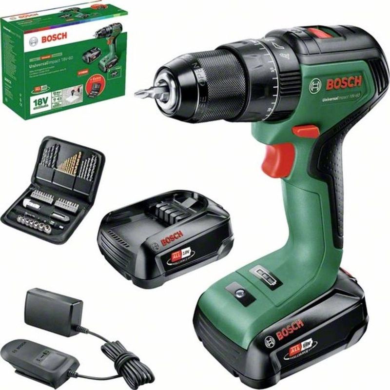 Bosch - UniversalImpact 18V-60 - Accuschroefboormachine - Krachtig - Borstelloze Motor