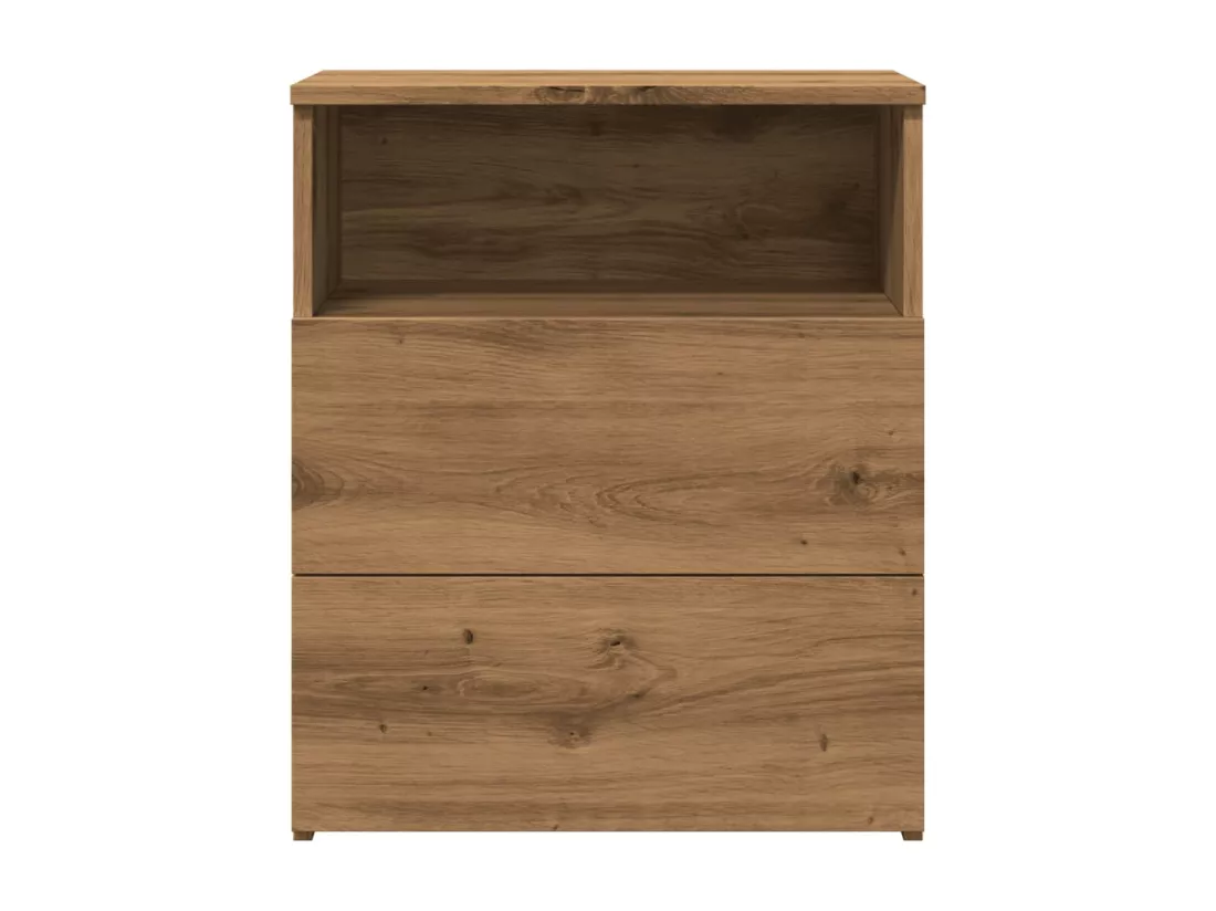Tables de chevet 2 pcs chêne artisanal bois d'ingénierie