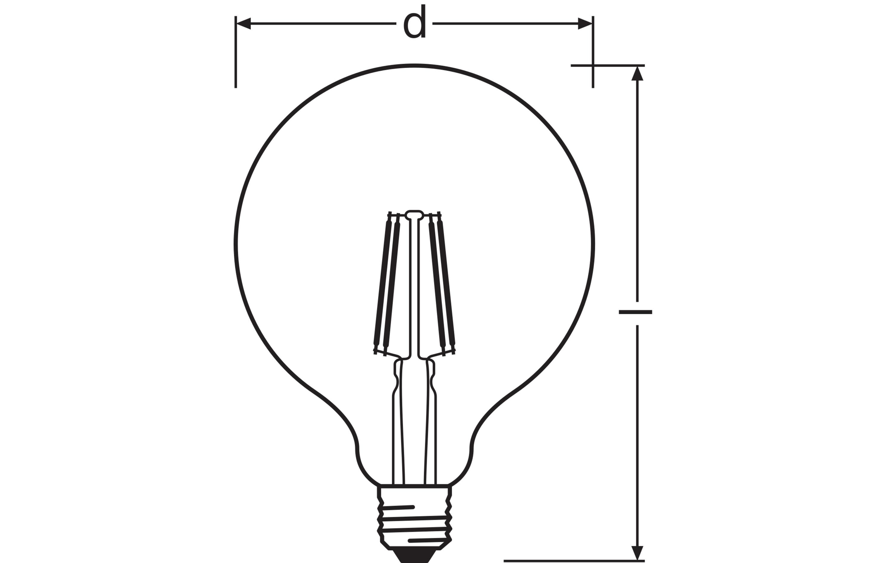 Lampe Vintage 1906 Globe, 7W, E27 WarmweissLED-Lampe, Vintage-Edition