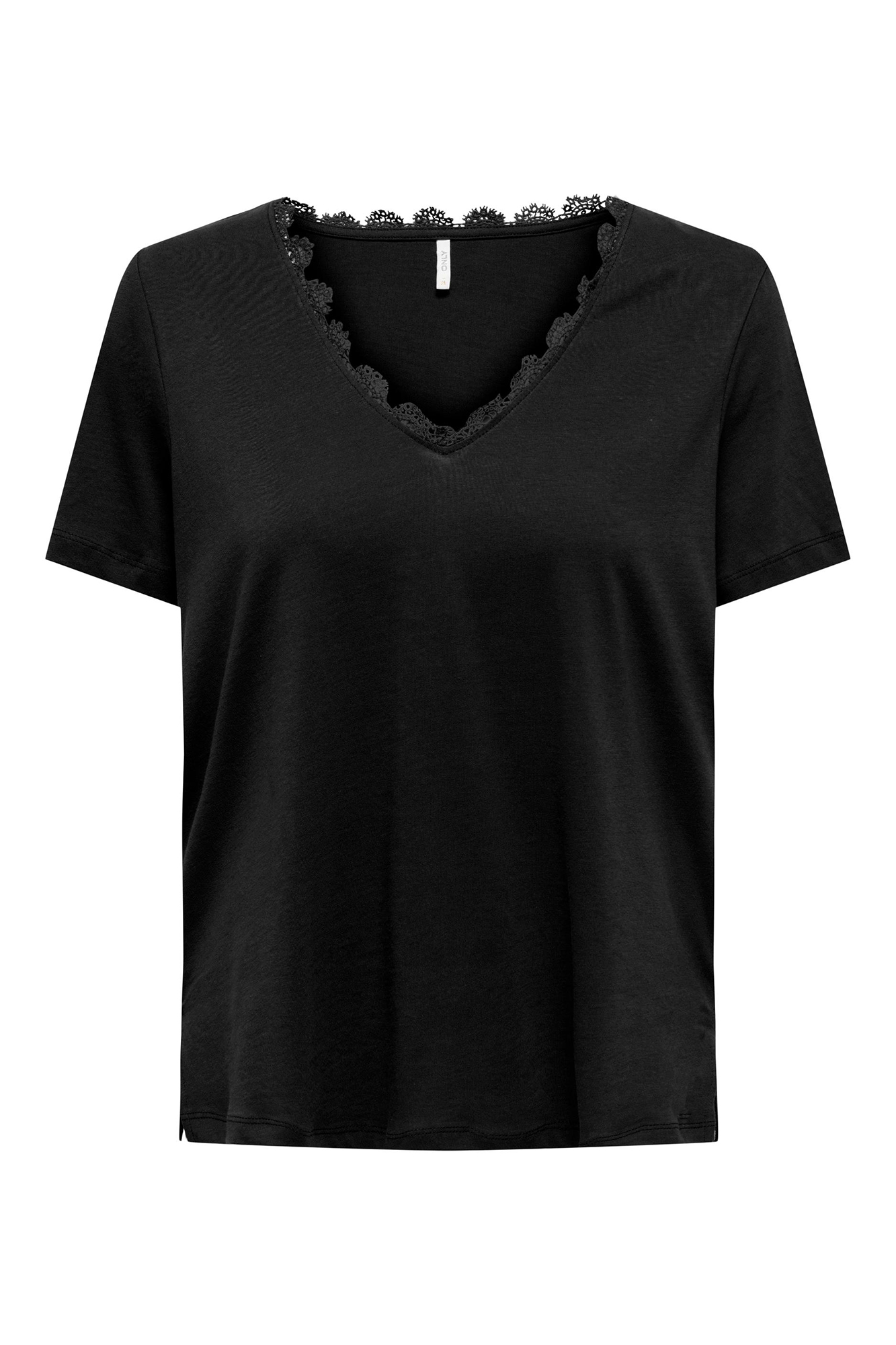 Camiseta de manga curta com decote em V