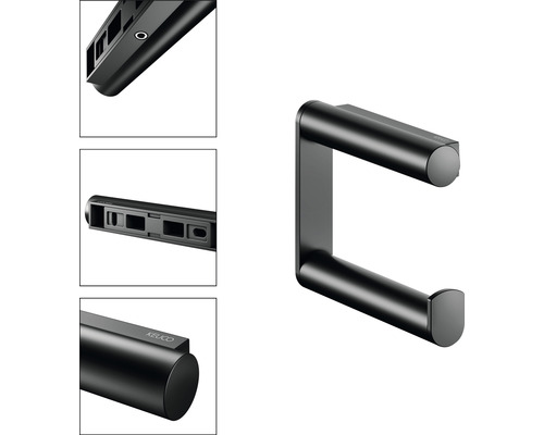 Toiletrolhouder KEUCO Plan Black Selection mat zwart 14962370000